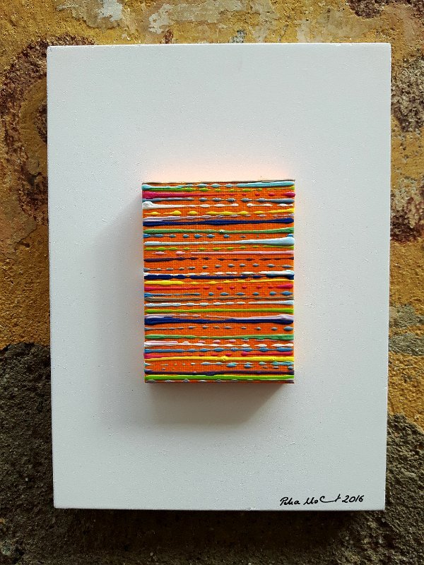 coloured lines 11-2016  14,5x19,5 Acryl-Lack auf LW